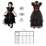 Karnevalový kostým – Wednesday Addams s doplnkami (120)